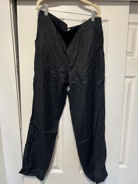 Vince Pull-On Black Straight-Leg Dress Trousers